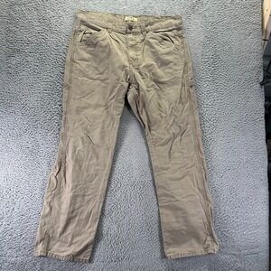 Blue Mountain Pant Mens 38x32 Beige Cotton Carpenter Straight Workwear Utility